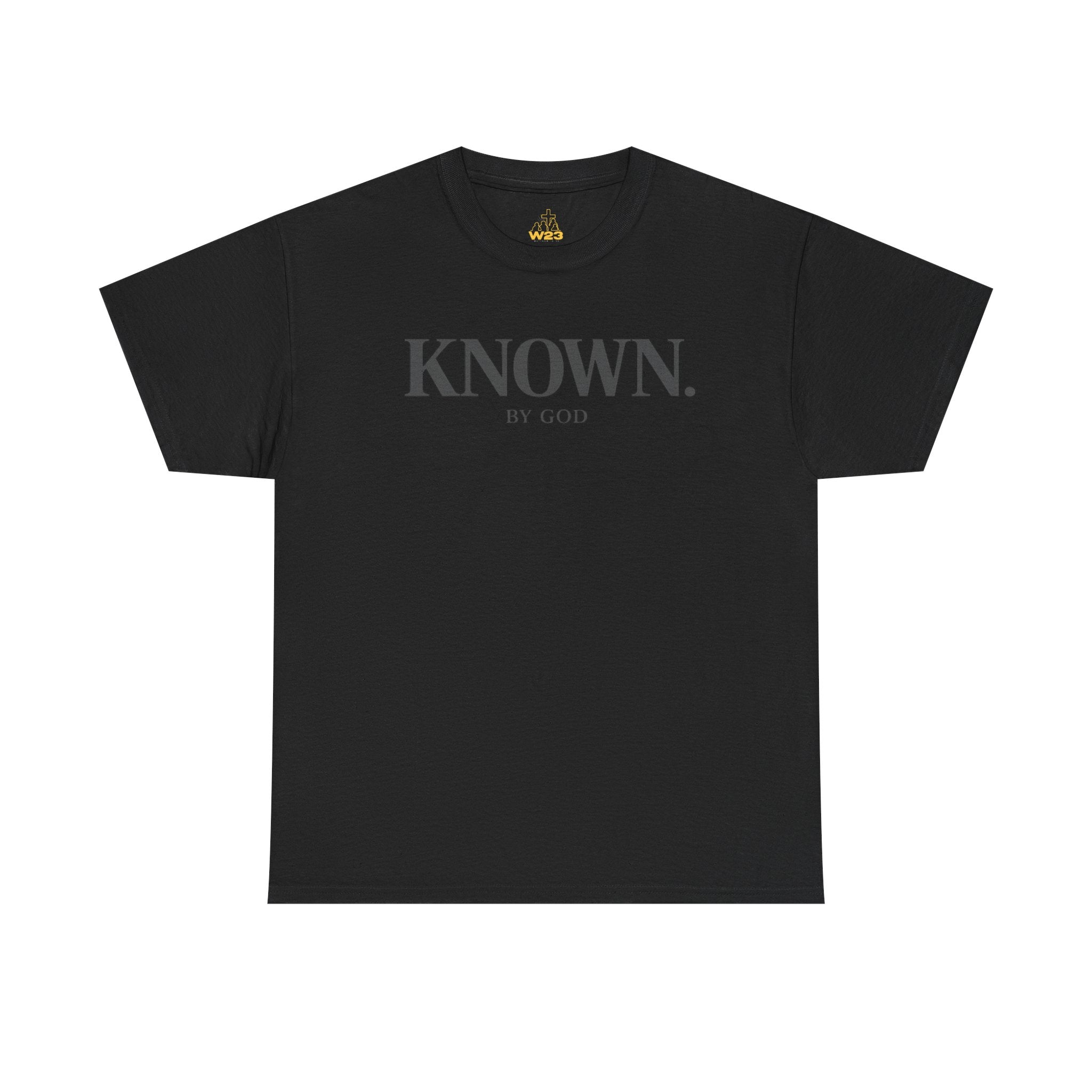 KNOWN. BY GOD Christian Graphic Tee – Minimalist Faith-Based Premium Cotton Shirt