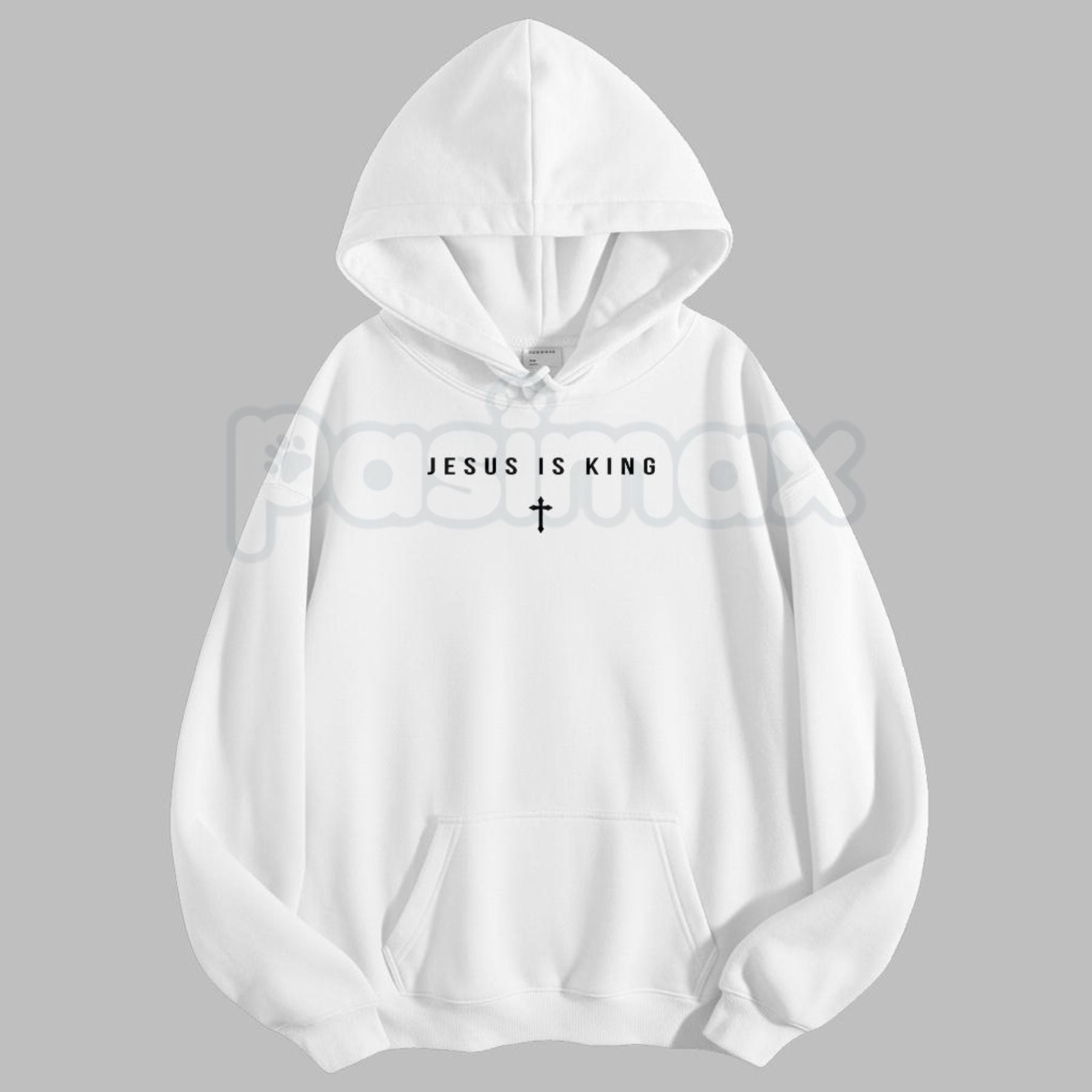 Jesus Is King Cross Graphic Hoodie – Faith-Based Christian Apparel, Religious Statement Pullover, Unisex