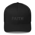 Faith Black on Black Snapback Trucker Hat